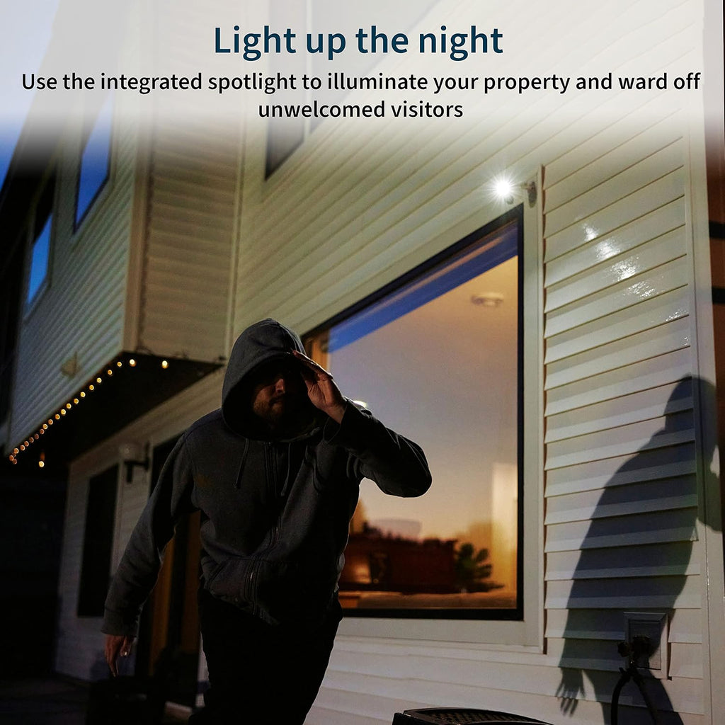 Arlo Pro 5S 2K Spotlight Camera - 2 Pack - Security Cameras Wireless Outdoor, Dual Band Wi-Fi, Color Night Vision, 2-Way Audio, Home Security Cameras, Home Improvement, White – VMC4260P (Renewed)