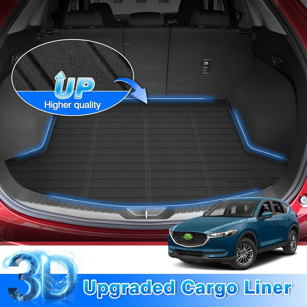 CX-5 Floor Mats - Car Mats for Mazda CX-5 2017-2021, All Weather Floor Mats and Cargo Liner for CX-5 Accessories, Heavy Duty Rubber Mats, Car Accessories