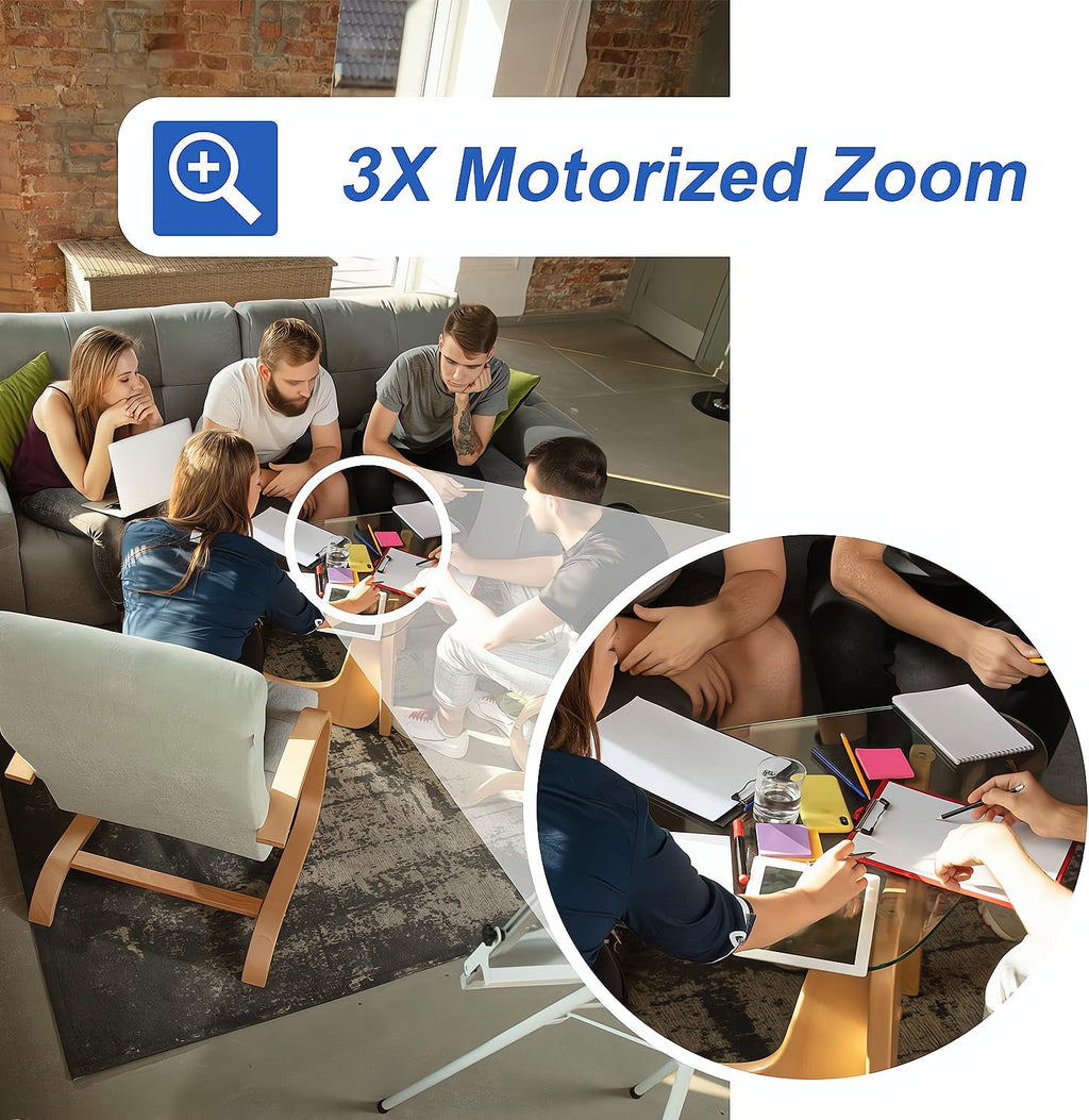 GW Security 16 Channel UltraHD 12MP 4K @ 30FPS Realtime 3X Motorized Zoom PoE Security Camera System with 12 x 12MP IP Two-Way Audio Full-Time Color Night Vision Outdoor/Indoor Smart AI Bullet Cameras