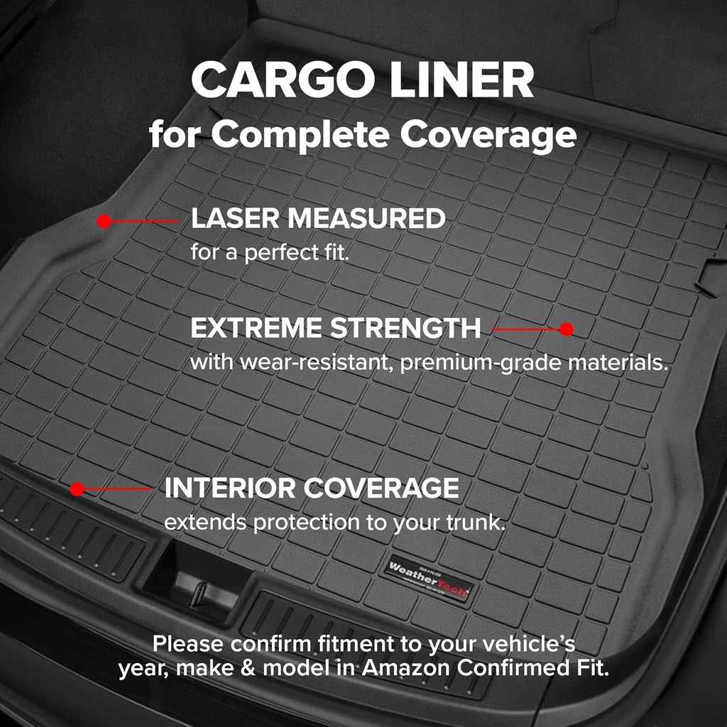 WeatherTech Cargo Trunk Liner for Cadillac Escalade ESV, Escalade-V ESV, Suburban - Behind 3rd Row (401390), Black