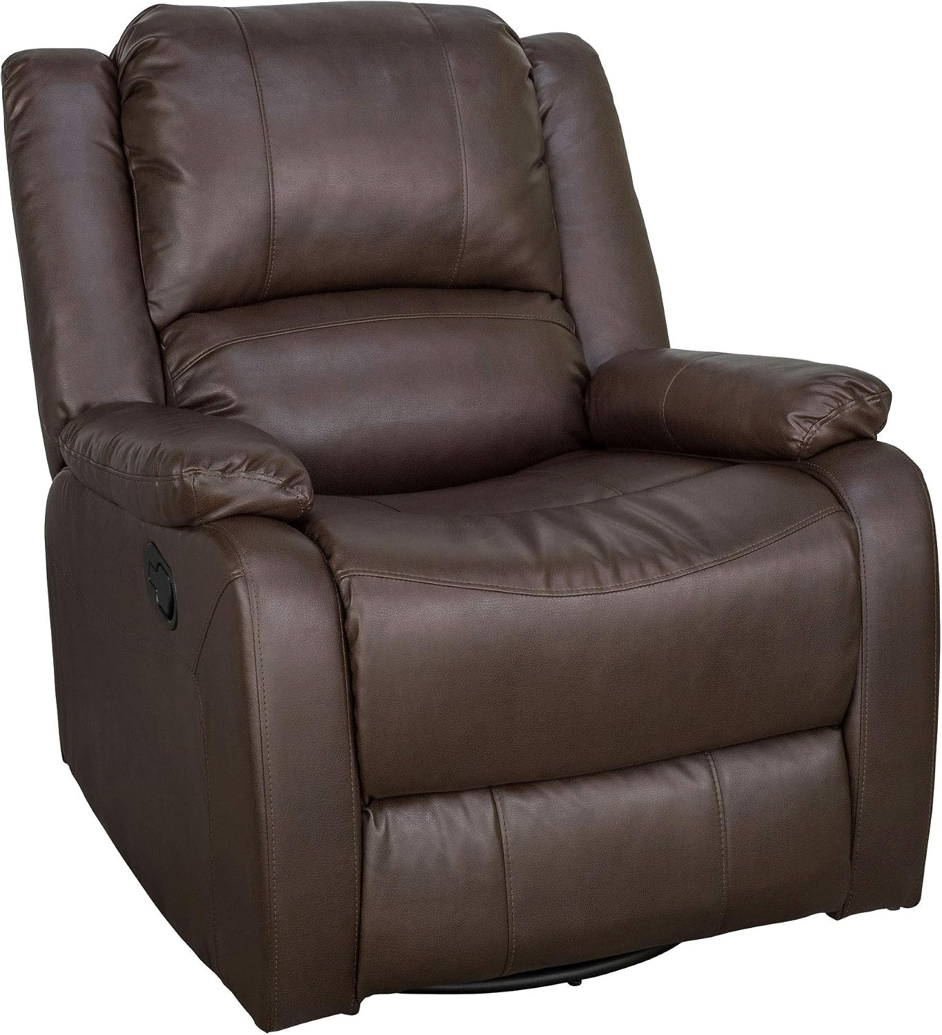 RecPro Charles Collection | 30' Swivel Glider RV Recliner | RV Living Room (Slideout) Chair | RV Furniture | Glider Chair (Chestnut, 1-Pack)
