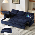 ONBRILL Sleeper Sofa,Pull Out Couch Bed with Storage Chaise,L Shaped Cloud Couch with Adjustable Backrest,Sectional Couches for Living Room,Apartment,Tool-Free Assembly, Chenille,Blue