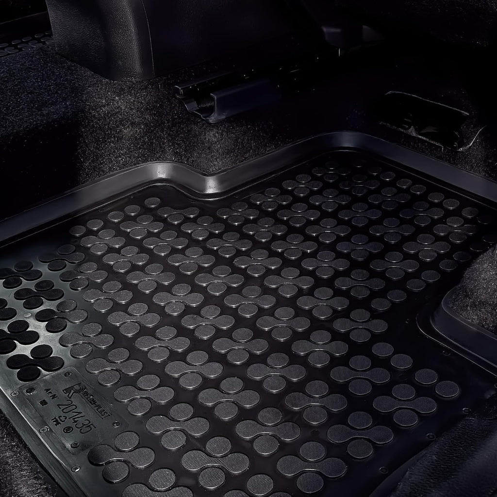 REZAW-PLAST Premium Floor Mats Set Compatible with Tesla Model S 2012-2023 Automotive Floor Mats & Cargo Liners Tailored All Weather Custom Fit Odorless Car Accessories Black
