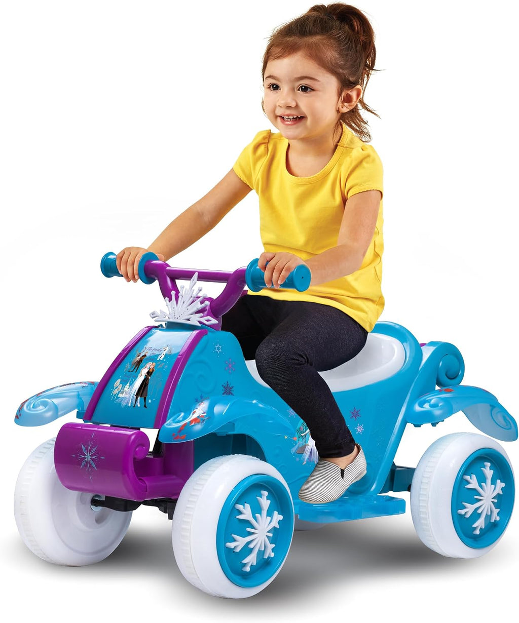 Kid Trax Toddler Disney Frozen 2 Electric Quad Ride On Toy, Kids 1.5-3 Years Old, 6 Volt Battery and Charger Included, Max Weight 45 lbs, Frozen 2 Blue