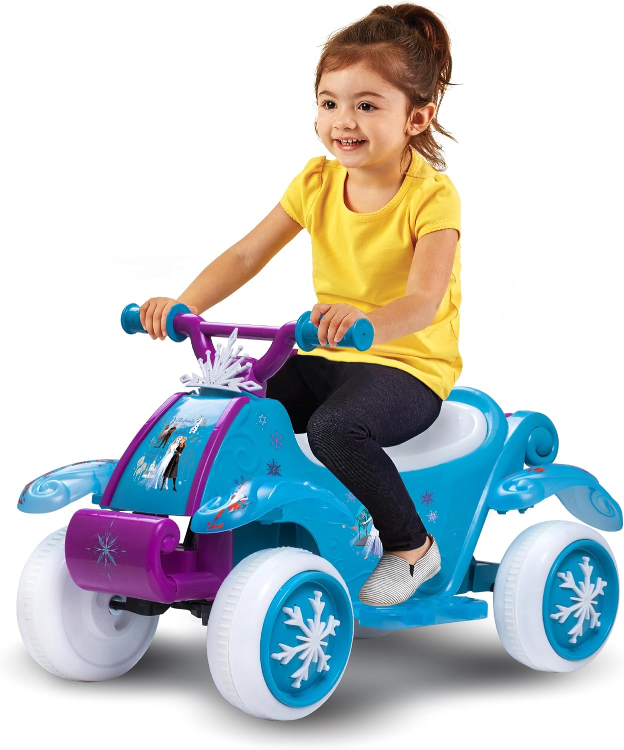 Kid Trax Toddler Disney Frozen 2 Electric Quad Ride On Toy, Kids 1.5-3 Years Old, 6 Volt Battery and Charger Included, Max Weight 45 lbs, Frozen 2 Blue