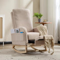KEIKI Accent Rocking Chair with Footrest for Living Room, Modern Lounge Armchair and Ottoman Set, Soft Upholstery, High Back Support for Reading and Relaxation