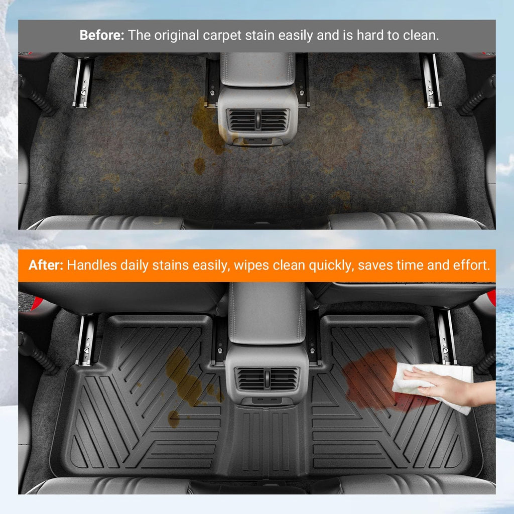 powoq Floor Mats Compatible with 2023-2026 Honda HRV Trunk Mat Cargo Liner Floor Liner Backrest Mat TPE Replacement for 2023-2026 Honda HRV Accessories (Trunk Mat+Backrest Mats+Floor mats)