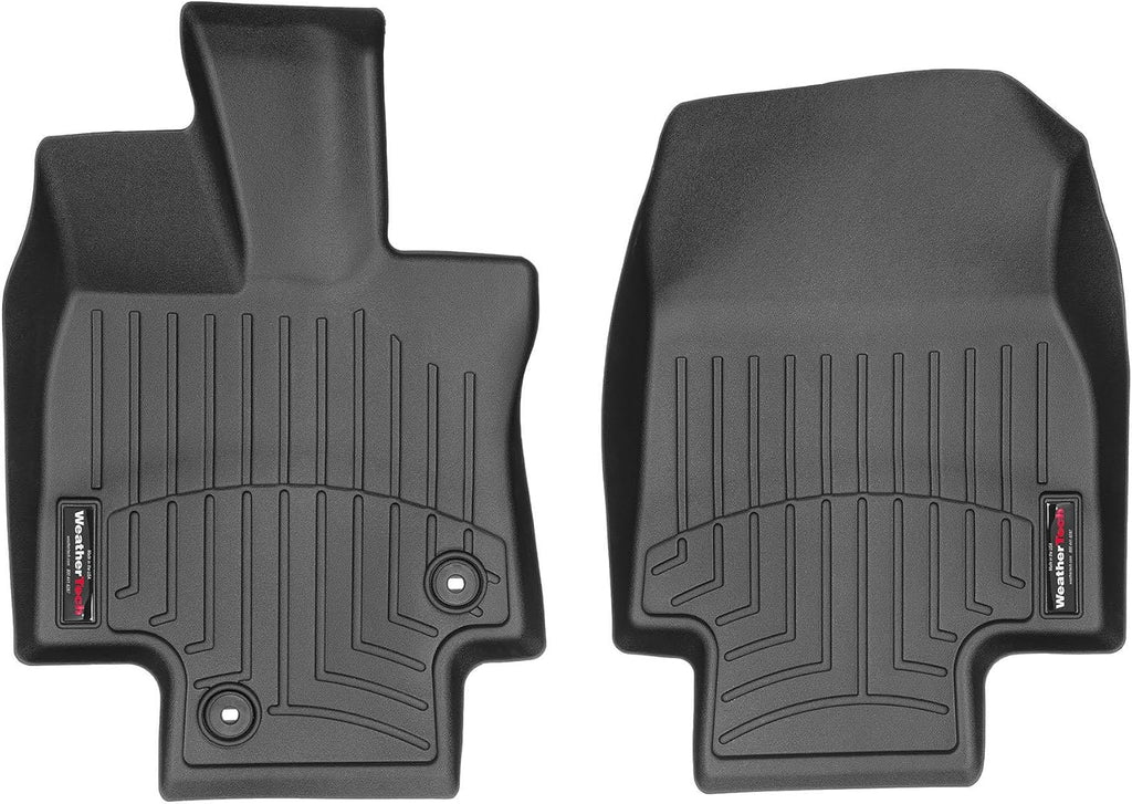 WeatherTech Custom Fit FloorLiners for Toyota Highlander, Highlander Hybrid, 1st Row (4416091), Black
