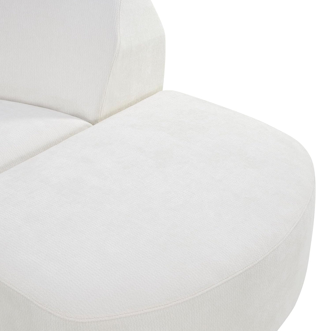 Merax Modern Curved Sectional Sofa with Ottoman, Couch 4-Piece Set High-Density Compressed Sponge, Fully Assembled, Right Hand Facing, Plush Deep Seat for Living Room, Lounge, Apartment, Beige