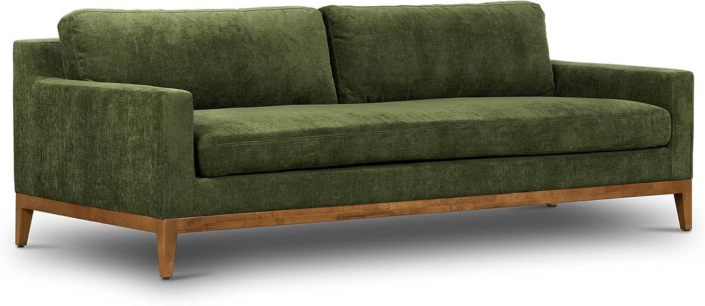 POLY & BARK Zyon Sofa, Distressed Green Velvet