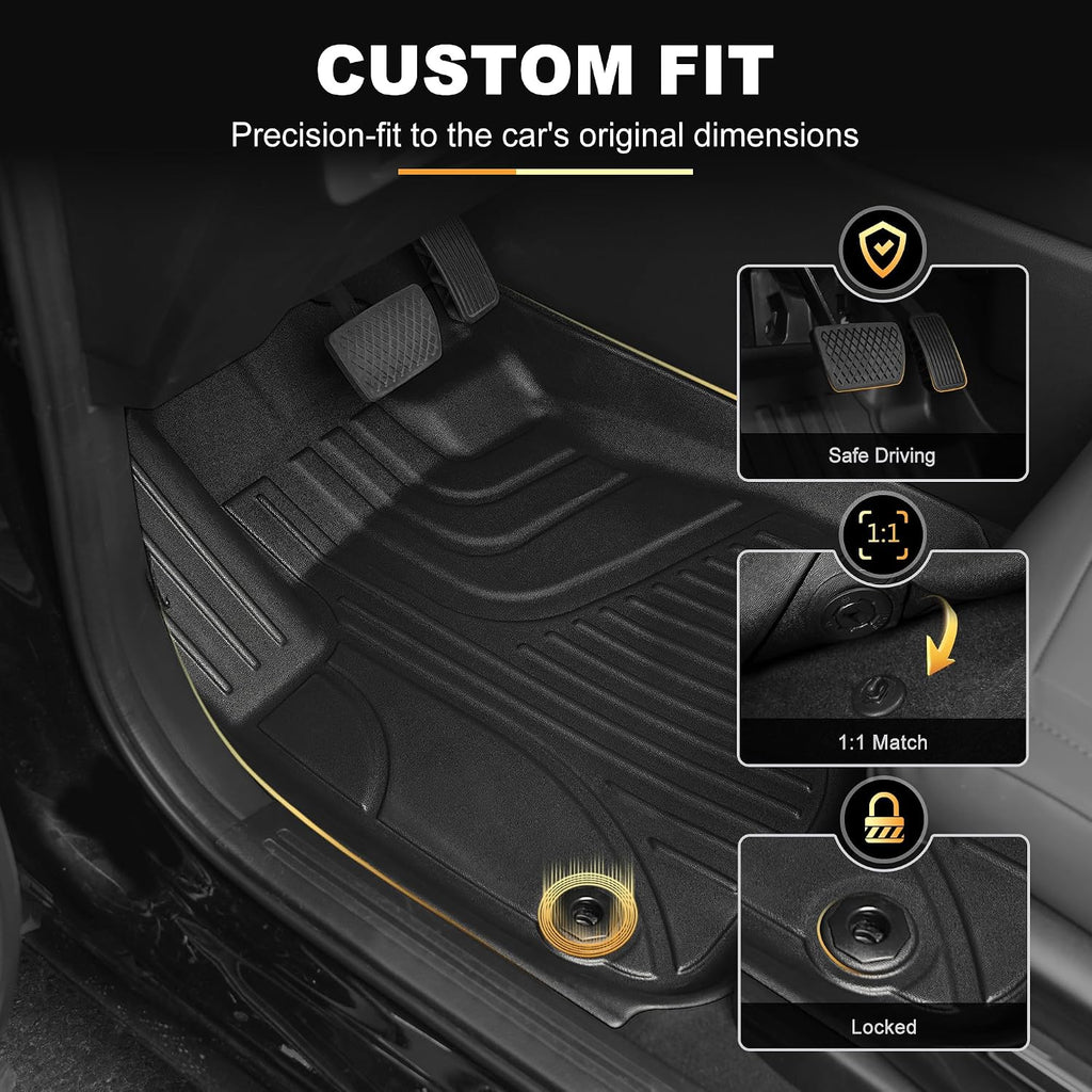 Floor Mats & Cargo Mat Fit for Honda HR-V 2023-2027 & Acura ADX 2025 2026 | All Weather Floor Mats Trunk Cargo Liner with Backrest Protectors Custom Fit for Honda HRV Sport/LX/EX-L