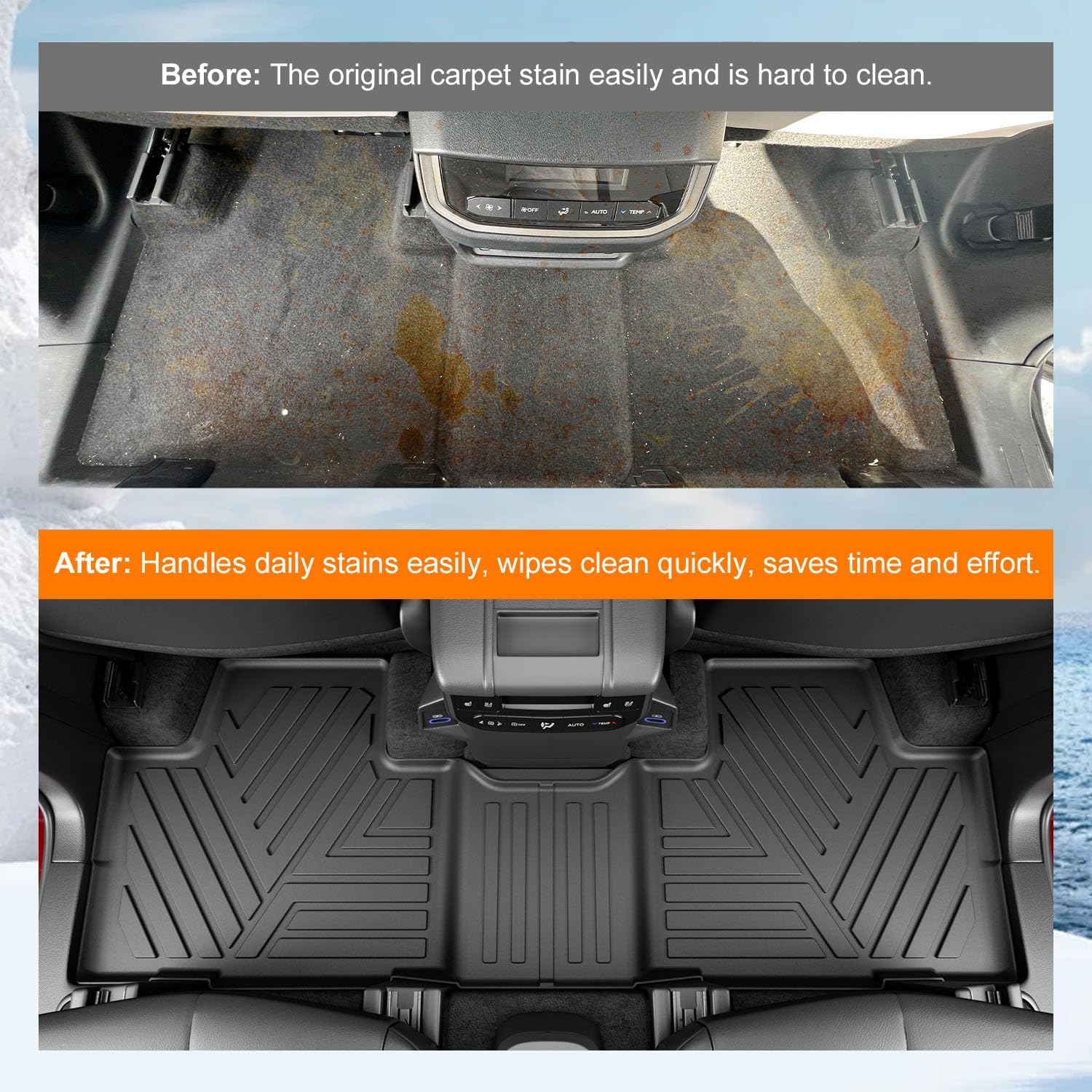 powoq 6&7 Seats Floor Mats Compatible with 2024-2026 Lexus TX350 TX500H TX550H+ Cargo Mat Cargo Liner Replacement for 2024 2025 2026 Lexus TX Accessories (Trunk Mat with Backrest Mat+Floor Mats)