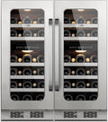 Whynter 29 Bottle Wine Fridge, 30 Inch Dual Zone Wine Cooler Refrigerator, 40-65°F Digital Temperature Control, 3 LED Wine Cellar, Built-in or Freestanding for Home Bar Kitchen Office