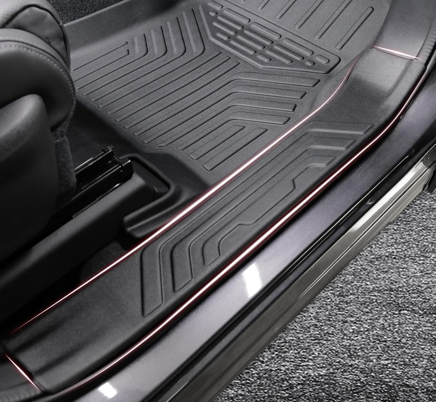 Floor Mats Cargo Mat Backrest Mats Trunk Lower Storage Mat for 2019-2026 Subaru Ascent Accessories, All-Weather TPE Trunk Mat Cargo Liner Door Sill Protector(Floor Mats+2-in-1 Cargo Mat)