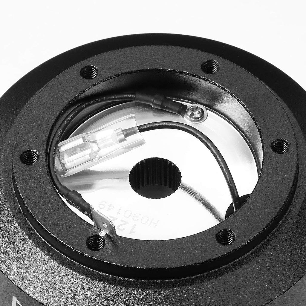 NRG Innovations SRK-122H Steering Wheel Short Hub Adapter Kit + LED Keychain Flashlight, Black (NRG-SRK/122H)