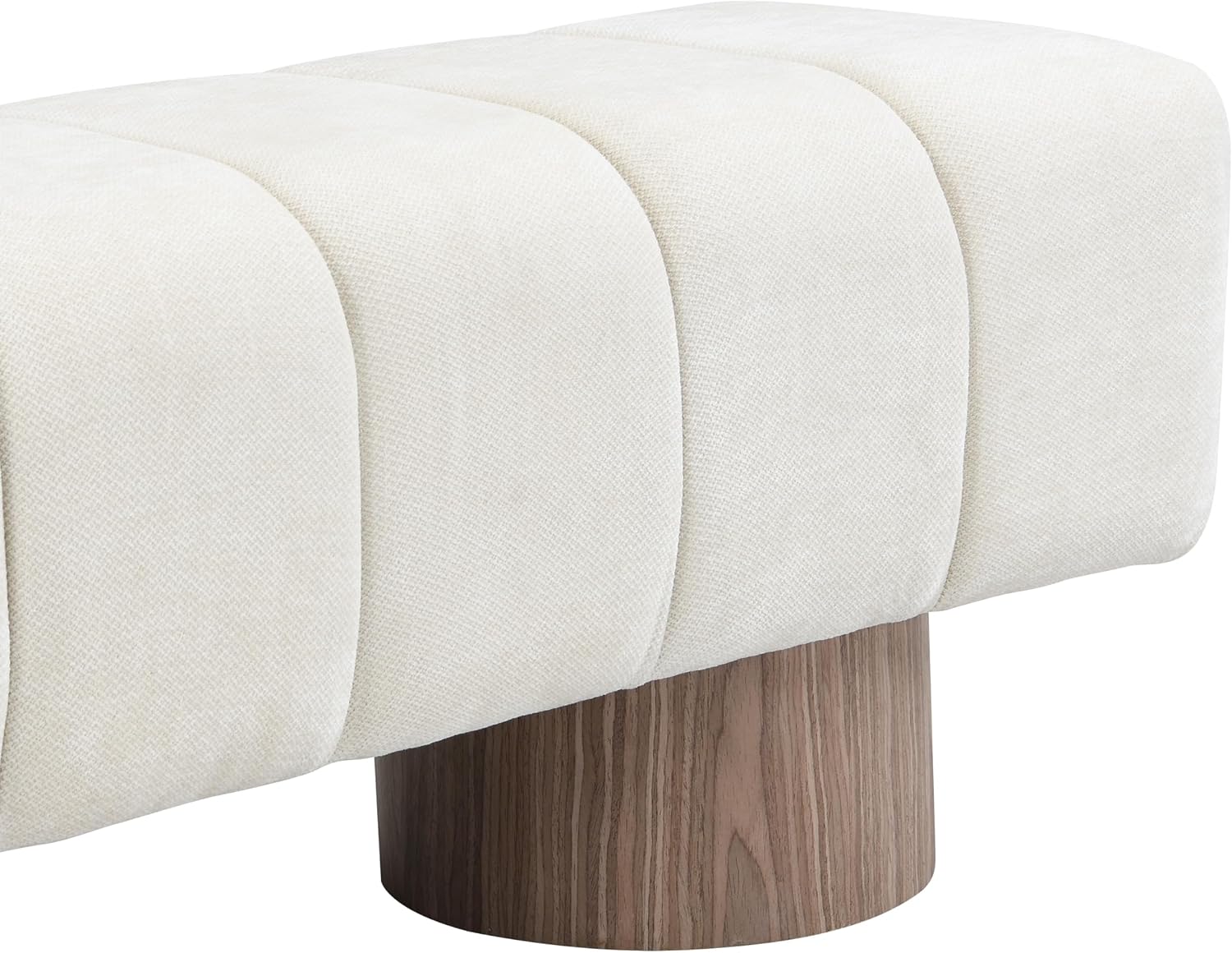 Christopher Knight Home Manila 50' Chenille Fabric Dining Bench for 2 People, Upholstery Ottoman Bench, End of Bed Footstool, Living Room Sofa Extra Seat/Footrest, No Assembly Needed, Light Beige