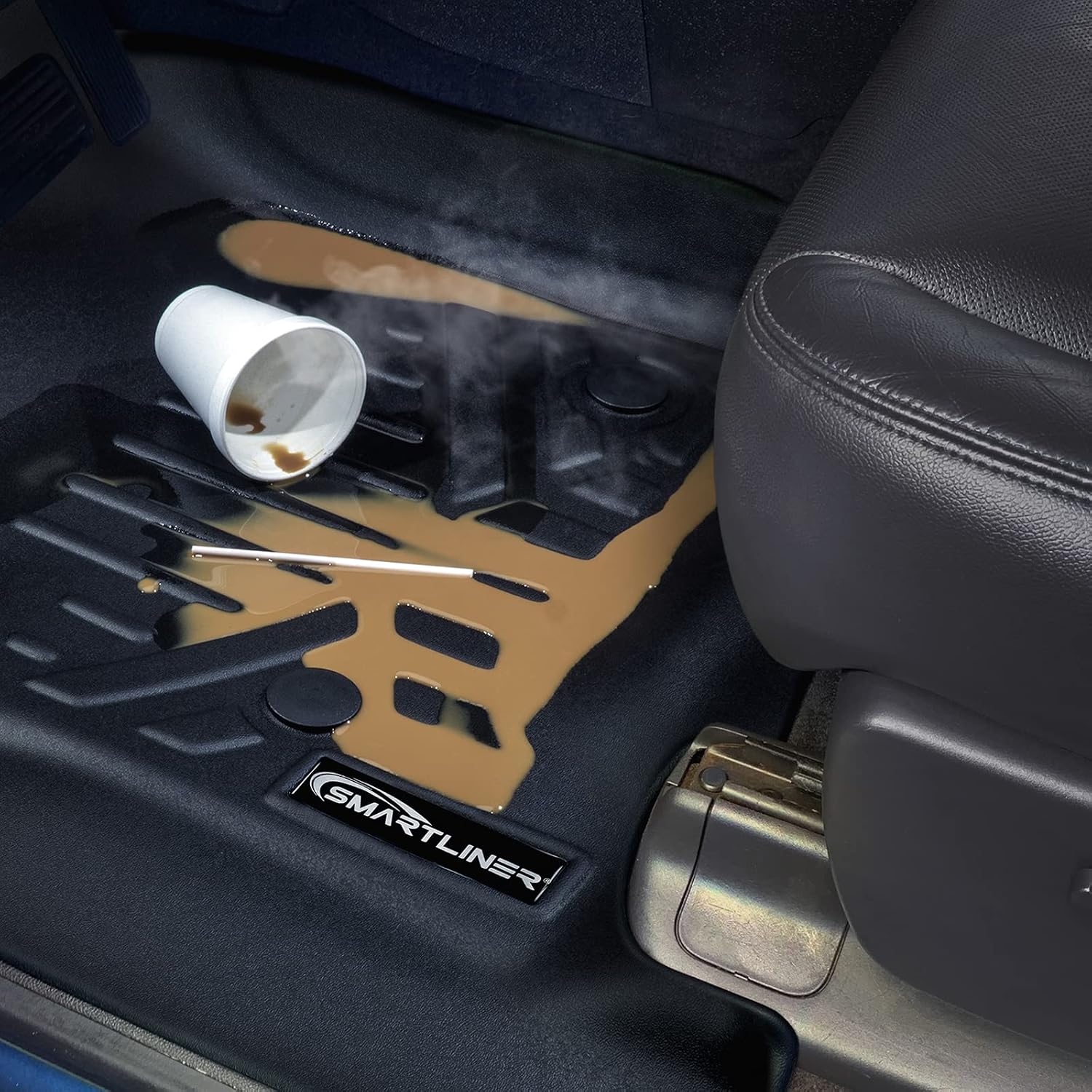 SMARTLINER All Weather Protection Custom Fit 1st Row Floor Mat Liner Set Compatible with 2023-2025 Dodge Hornet