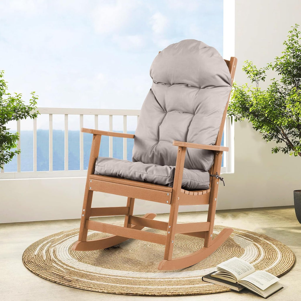 Adirondack Chair Cushions Set of 4, Rocking Chair Cushions High Back, Thickened Patio Chair pad for Indoor and Outdoor, 44''L x 19''W x 4''H