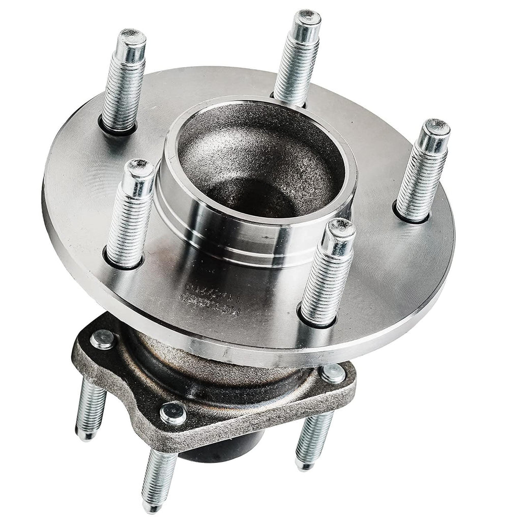 Detroit Axle - Pair Rear Wheel Hub and Bearing Assembly for Chevy Cobalt 2005-2010, HHR 2006-2011, Pontiac G5 2007-2010, Pursuit 2005-2006, Saturn Ion 2004-2007 5 Lugs w/ABS