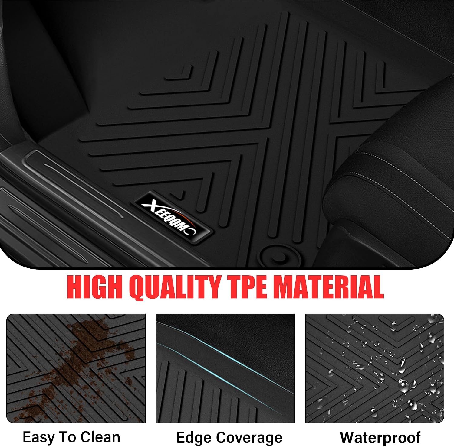 Floor Mats for 2025 2026 Nissan Kicks S/SV for Trunk Mat with Backrest Mat All Weather Mat TPE Rubber Floor Liner Set Cargo Liner for 2025 2026 Nissan Kicks Accessories