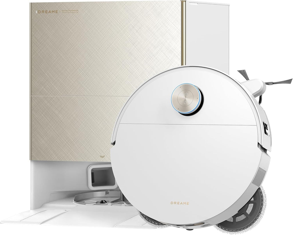 DREAME X60 Max Ultra Complete Robot Vacuum and Mop, Ultra-Thin Design, 35,000Pa Suction, Self Emptying&Refilling, Mop Self-Cleaning, 280+ Obstacle Avoidance, White
