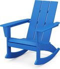 POLYWOOD® Modern Adirondack Rocking Chair, Pacific Blue