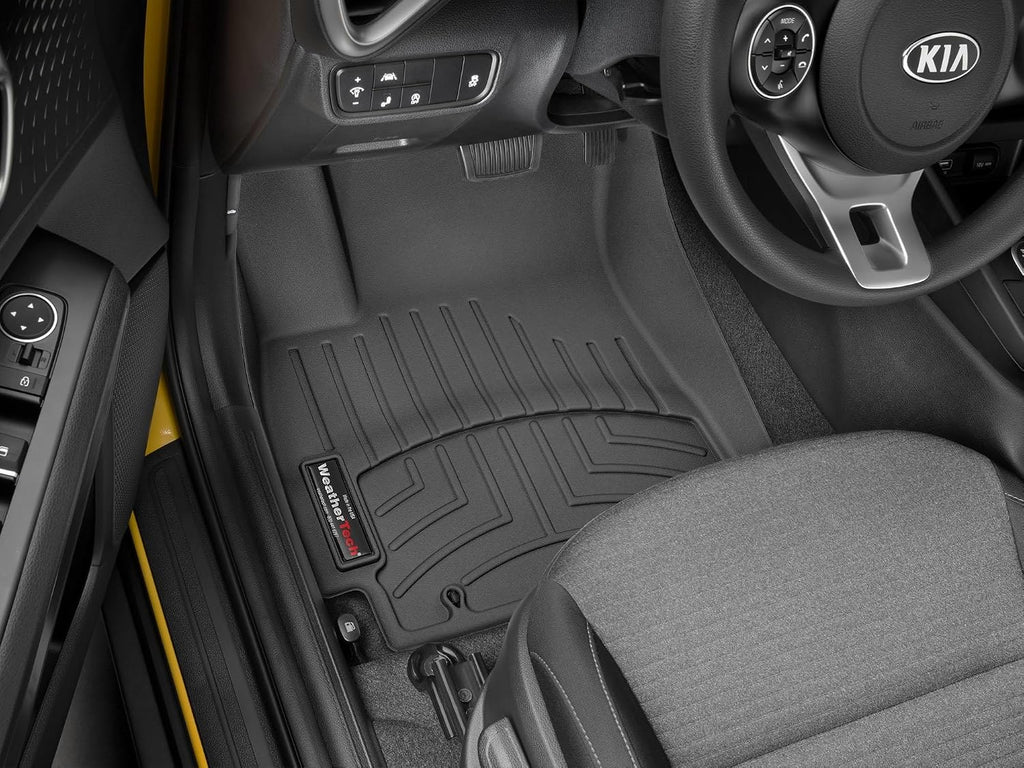 WeatherTech Custom Fit FloorLiners for Kia Soul - 1st Row (4415231), Black