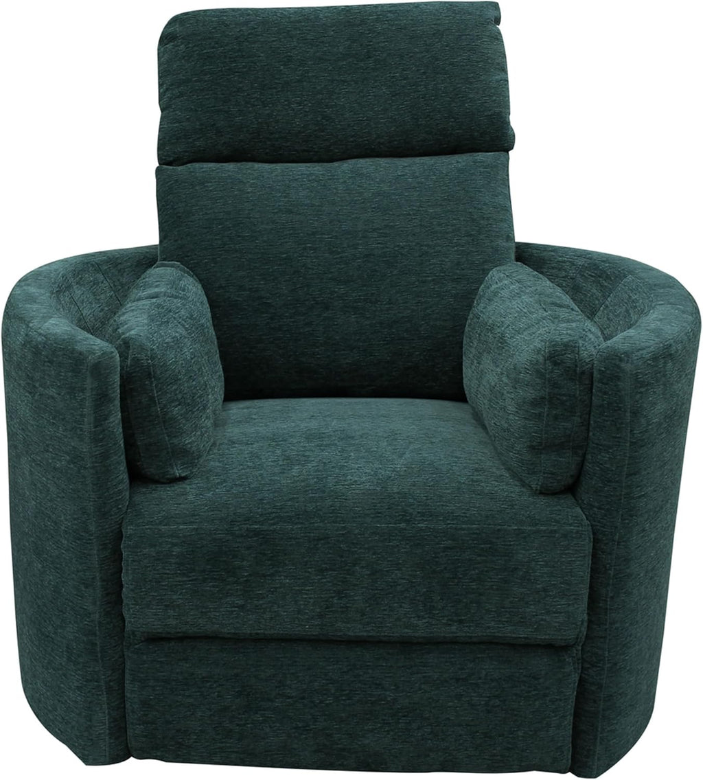 Parker Living Radius - Peacock Power Swivel Glider Recliner for Adults with USB and Type-C Ports, Single Sofa Chair for Living Room