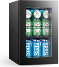 Electactic Mini Fridge 24 Can Beverage Cooler Refrigerator, 0.6 CUFT Freestanding Small Drink Fridge for Bedroom, Home Kitchen Bar, LED Touch Control Adjustable 40℉-61 ℉ Temperature