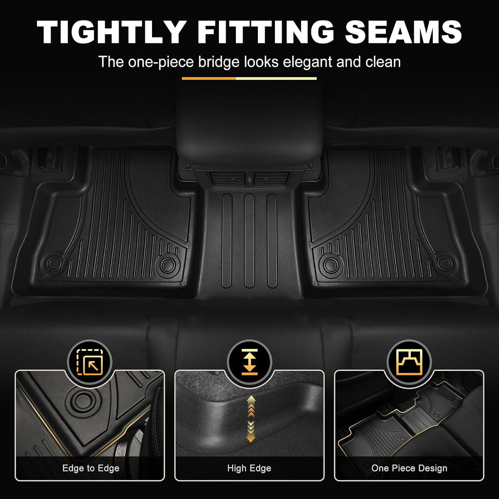AOMSAZTO Floor Mats for Toyota RAV4 2013-2018 (Not for Hybrid) Full Set All Weather TPE Custom Fit Floor Mats for Toyota RAV4 1st & 2nd Row Car Mats Trunk Frunk Mat