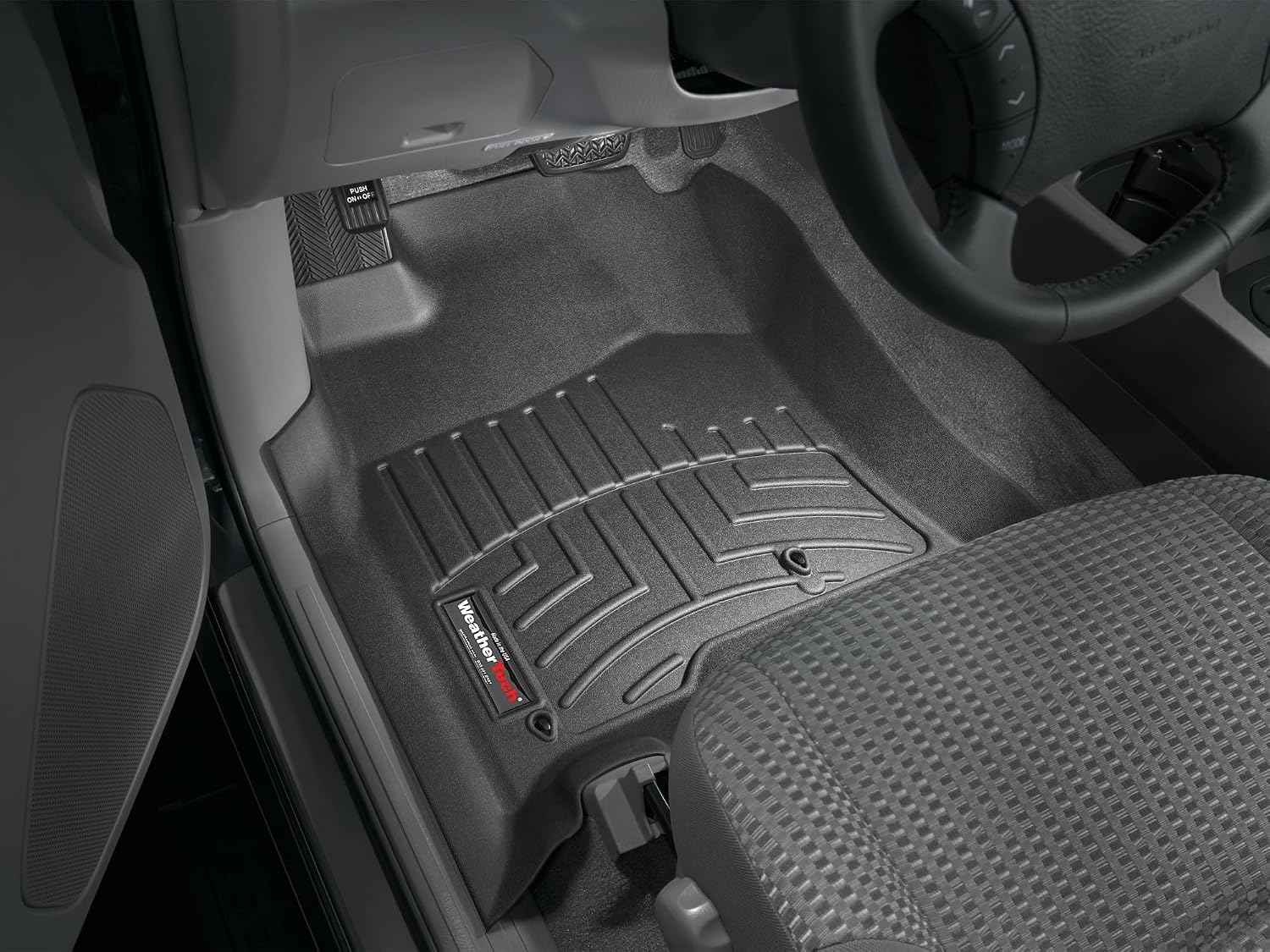 WeatherTech Custom Fit FloorLiners for Toyota 4Runner - 1st Row (440111), Black