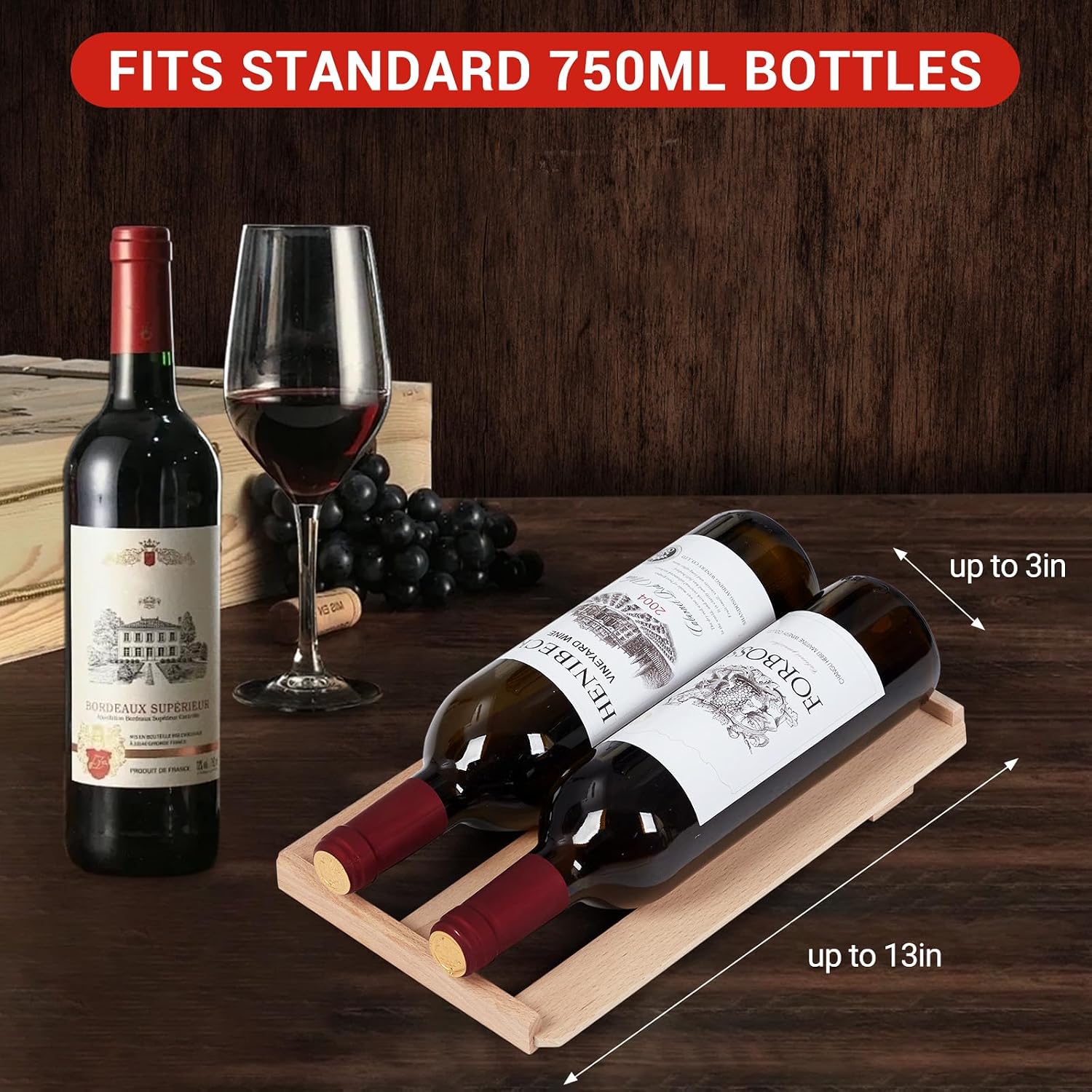 Garvee 14 Bottle Wine Cooler, Freestanding Compressor Wine & Beverage Refrigerator with Premium Wooden Shelves, Digital Temp Control, Quiet Low Noise Operation for Red Wine, White Wine, Champagne