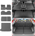 powoq Floor Mats Compatible with 2022-2024 Ioniq 5 Backrest Mat Trunk Mat Cargo Liner Cargo Mat TPE Replacement for 2022 2023 2024 Ioniq 5 Accessories (Trunk Mat+Backrest Mat+Floor Mats)