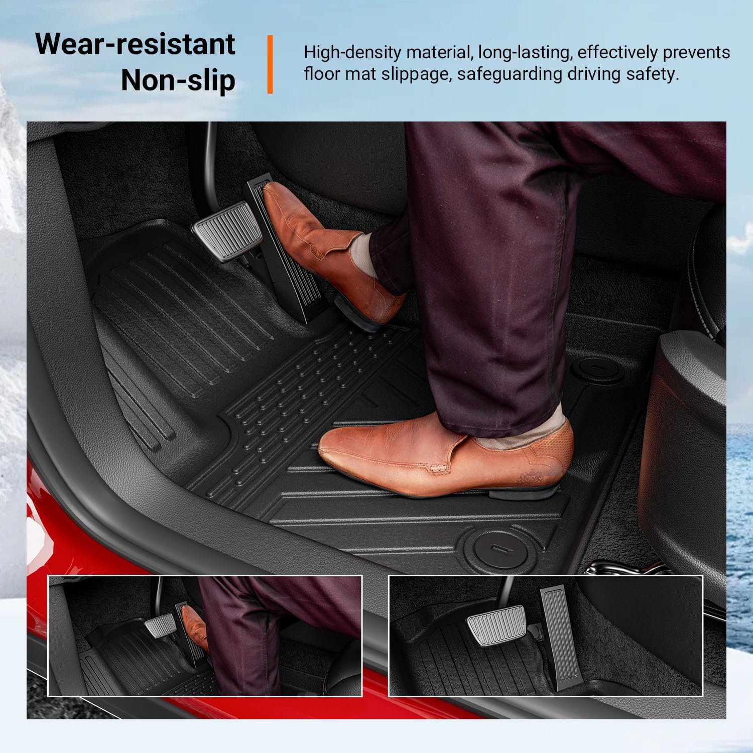 powoq Floor Mats Compatible with 2022 2023 2024 2025 2026 Tucson Cargo Mat with Backrest Mat Floor Liner TPE Replacement for 2022-2026 Tucson Accessories (Trunk Mat+Backrest Mat+Floor Mat)