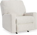 Signature Design by Ashley Rannis Casual Manual Rocker Recliner, White