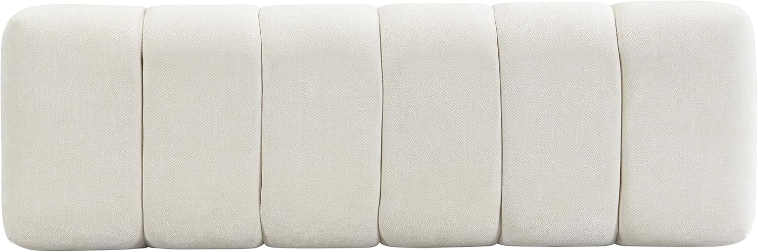Christopher Knight Home Manila 50' Chenille Fabric Dining Bench for 2 People, Upholstery Ottoman Bench, End of Bed Footstool, Living Room Sofa Extra Seat/Footrest, No Assembly Needed, Light Beige