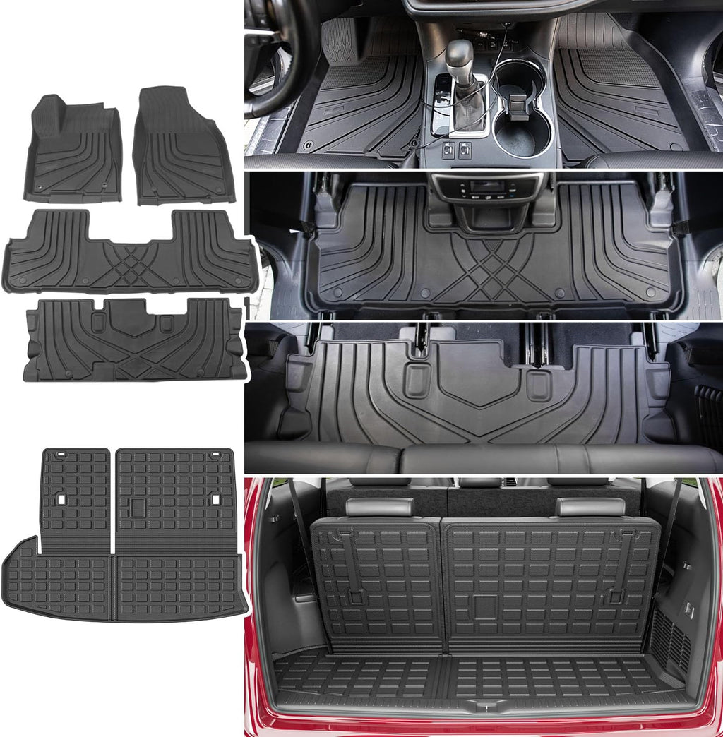 Xipoo Cargo Mat Floor Mat Compatible with 2014-2019 Toyota Highlander Backrest Cargo Liner Trunk Liner Replacement for 2014-2019 Highlander Accessories