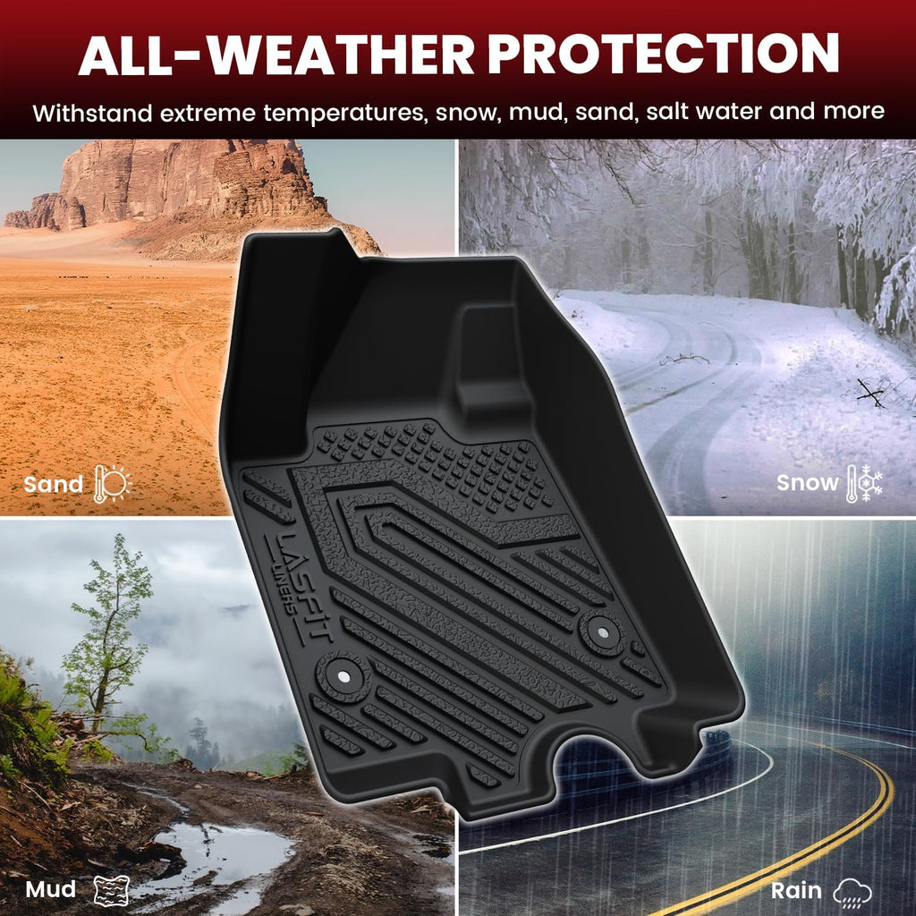 LASFIT Floor Mats & Cargo Liner with Backrest Mat for Chevrolet Chevy Equinox EV (Not Fit Gasoline) 2024 2025 2026, All Weather TPE Custom Fit Floor Mats, Car Mats Full Set for Chevy Equinox EV