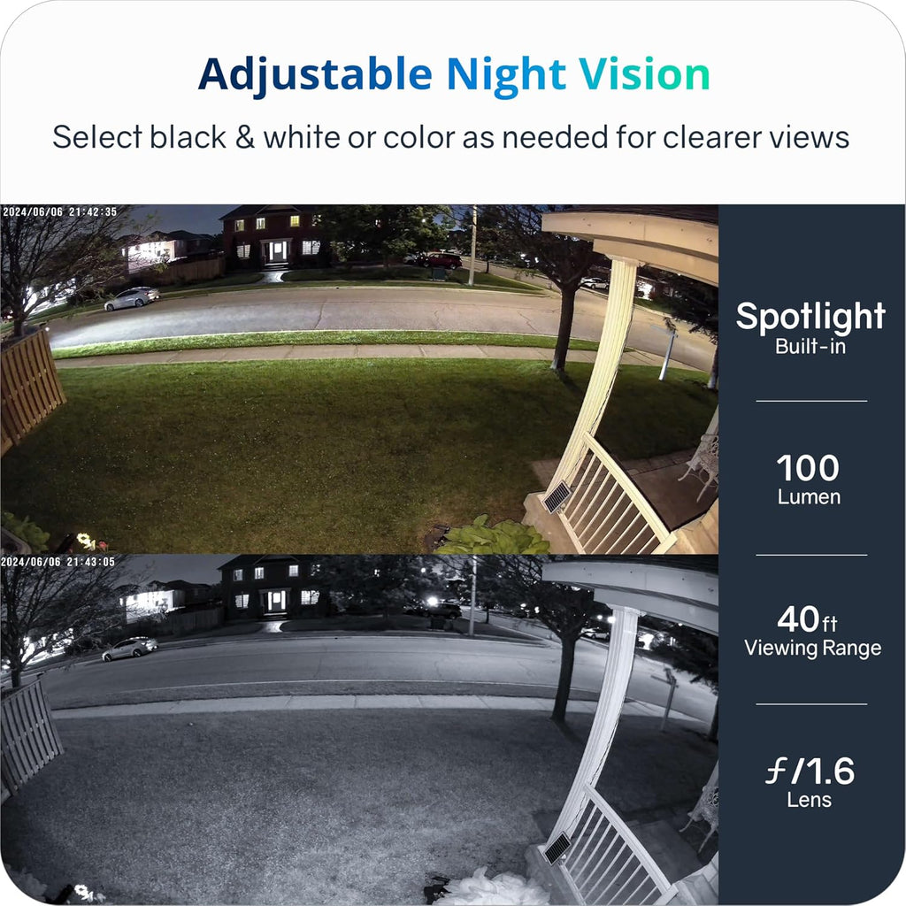 4K Security Cameras Wireless Outdoor/Indoor, Battery Cameras for Home Security, No Monthly Fees, 32G Local Storage, Advanced AI, Color Night Vision, 2-Way Audio, Waterproof, 2.4Ghz WiFi