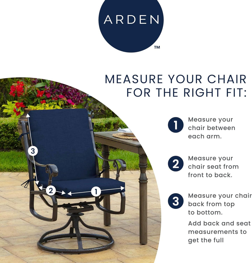 Arden 4-Pack Outdoor Patio Dining Chair Cushion, 20x44, Rain-Proof Seat Pad, Fade-Resistant Outdoor Cushion Turquoise Daphne Medallion