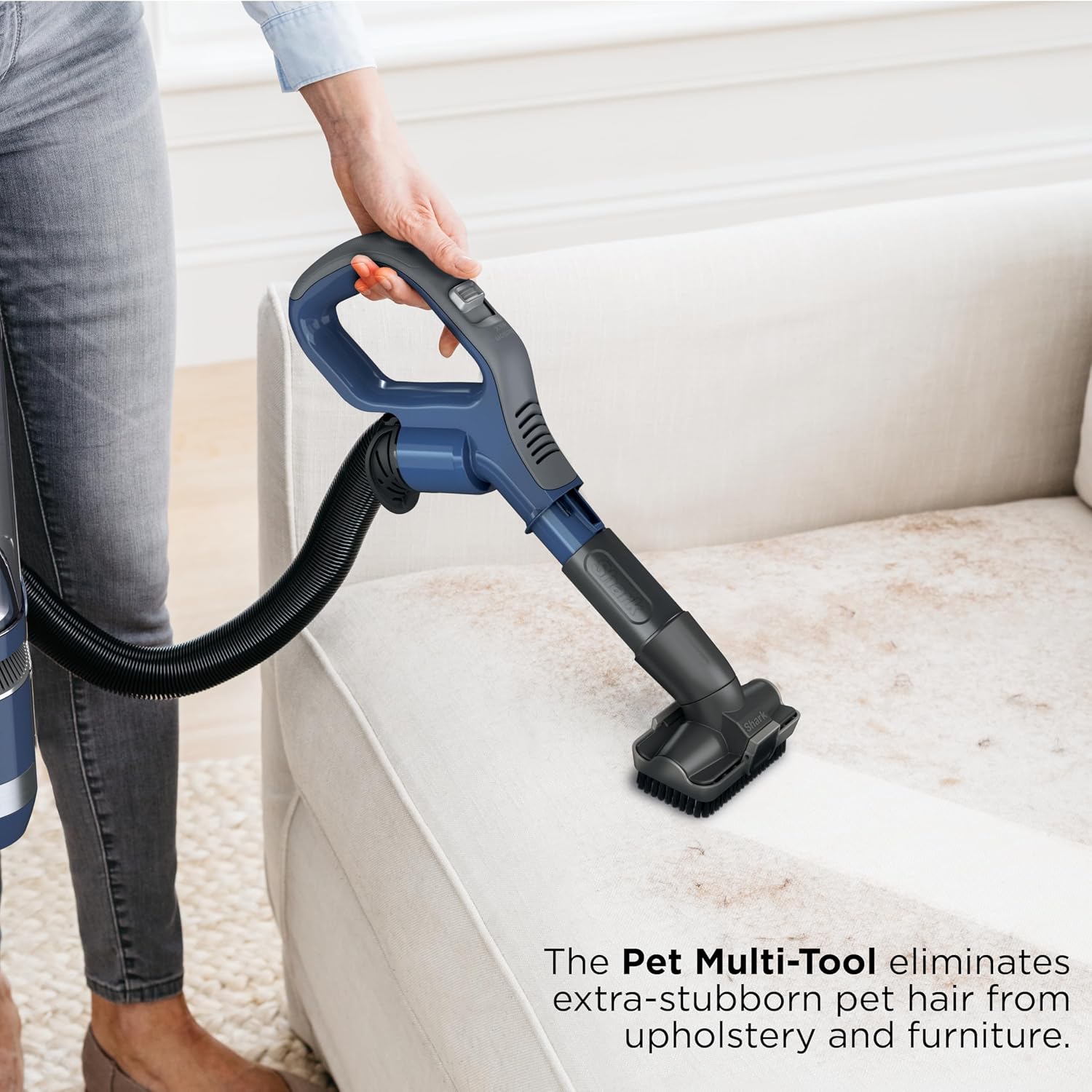 Shark Navigator Lift-Away ADV Upright Vacuum with HEPA Filter, Powerful Pet Hair Pickup, Advanced Swivel Steering, Lightweight Versatility, For Carpets & Hard Floors, Blue Jean, LA301