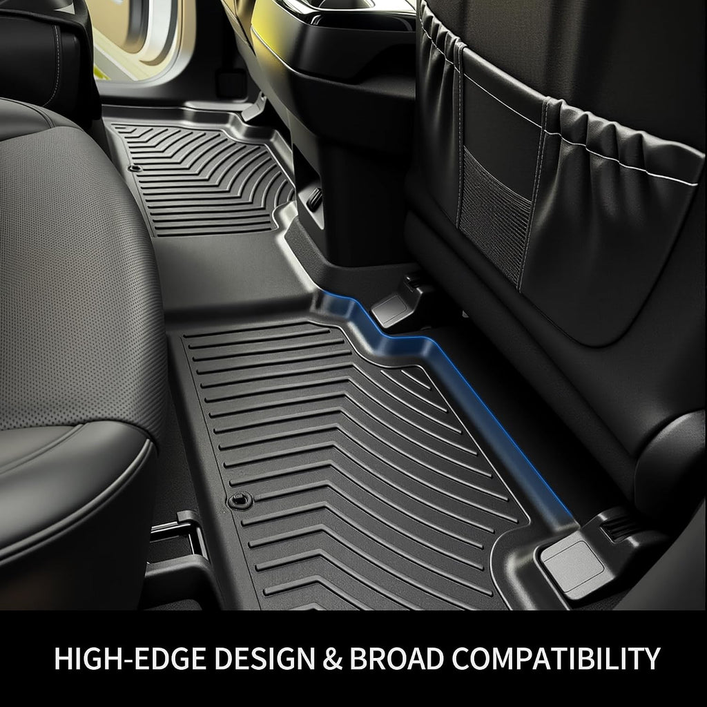 OEDRO Floor Mats & Cargo Liner with Backrest Mat for Chevy Traverse 2024-2026 (Only 7 Seats) & GMC Acadia 2024-2026 (Only 7 Seats) & Buick Enclave 2025-2026, Custom Fit TPE All Weather Floor Liners