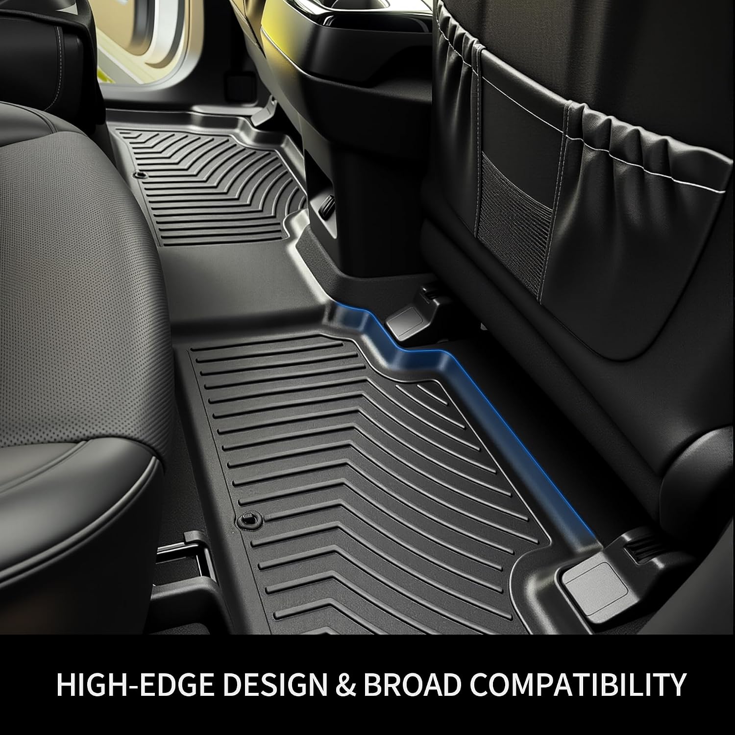 OEDRO Floor Mats & Cargo Liner with Backrest Mat for Chevy Traverse 2024-2026 (Only 7 Seats) & GMC Acadia 2024-2026 (Only 7 Seats) & Buick Enclave 2025-2026, Custom Fit TPE All Weather Floor Liners