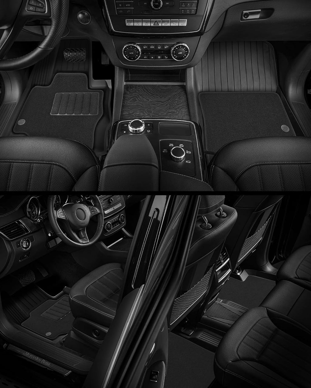 3W Floor Mats(with Carpets) & Cargo Liner Fit for Mercedes Benz GLE 2020-2026 5 Seats SUV, TPE All Weather Custom Fit Floor Liners Carpet and Trunk Mat for Benz GLE Waterproof(Not Fit for Coupe/W167)
