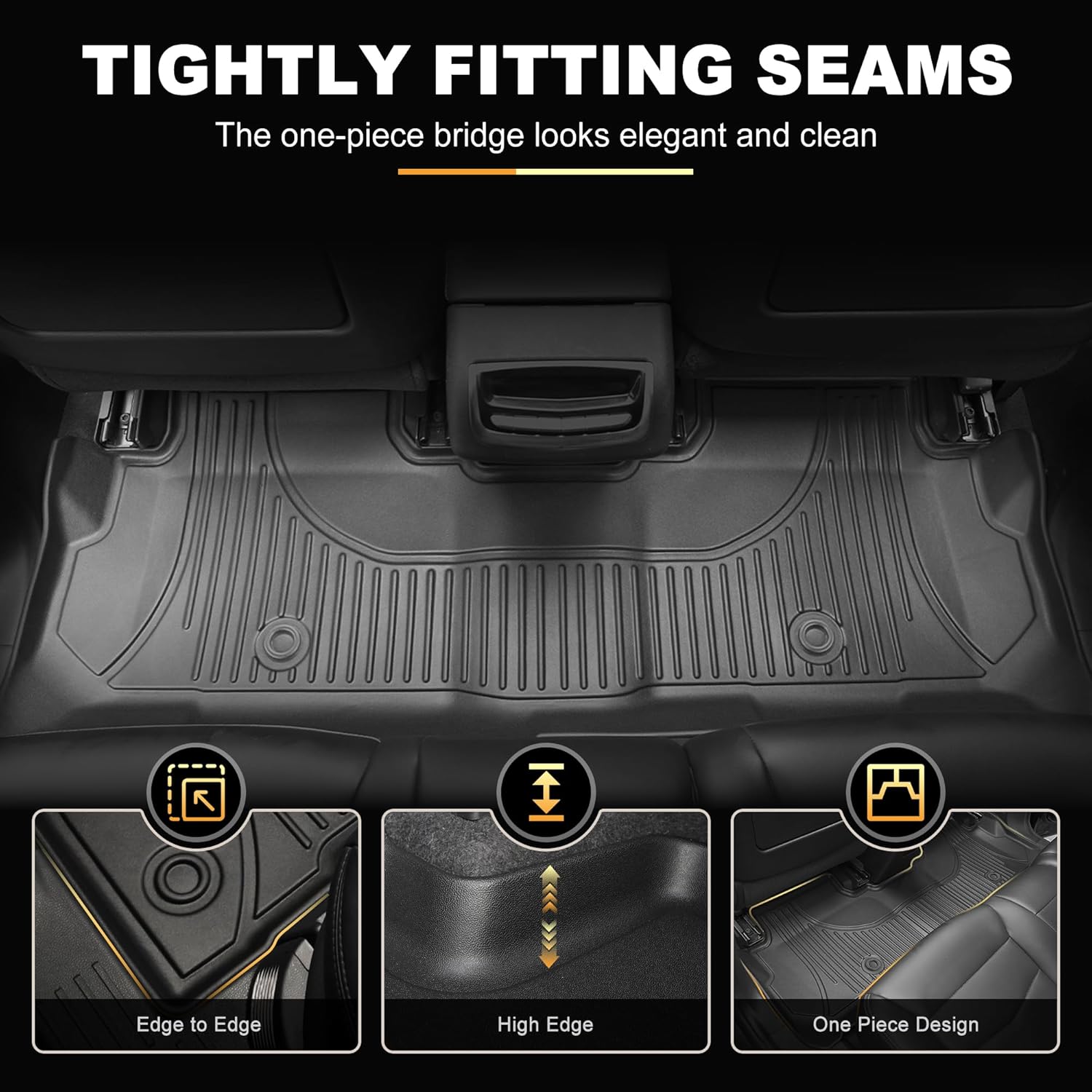 Floor Mats & Cargo Liner Fit for Honda Odyssey 2018-2026 Mini Passenger Van | All Weather TPE Car Floor Liners-1st & 2nd & 3rd Row & Cargo Mat Full Set
