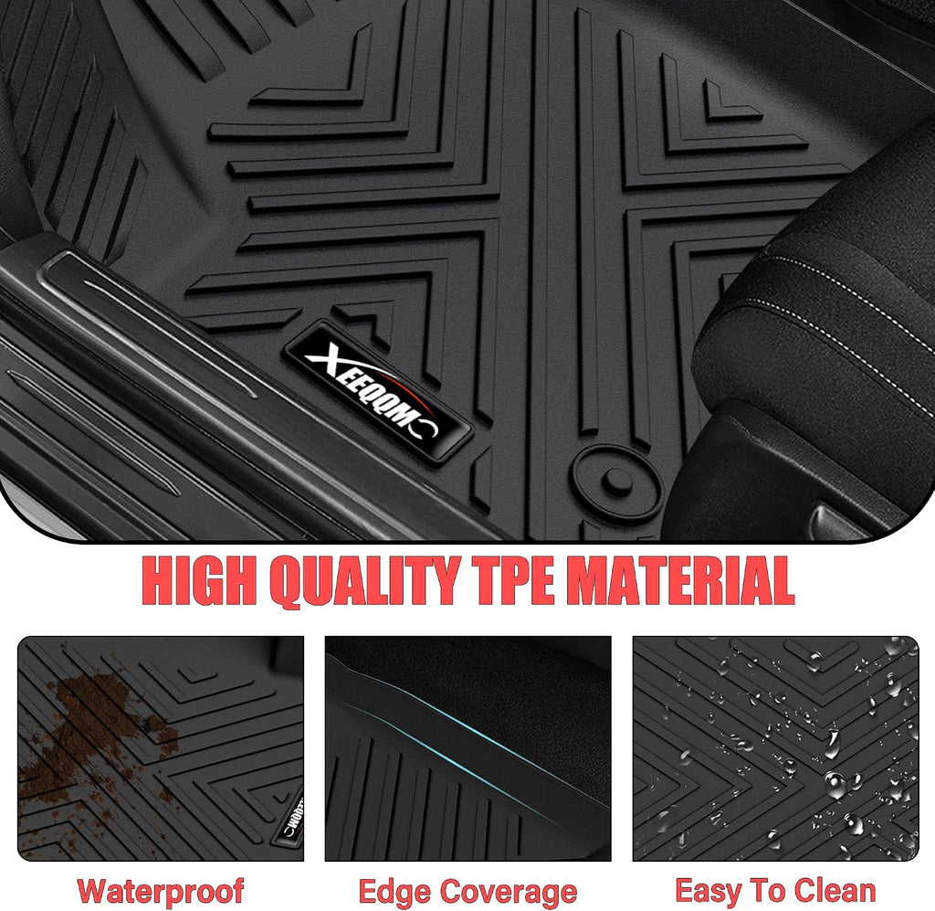 Floor Mats for 2021-2025 2026 Chevrolet/Chevy Suburban/GMC Yukon XL 7 Seats with Cargo Liner All Weather TPE Protection Floor Liners Full Set with Trunk Mat for Chevrolet Suburban Accessories