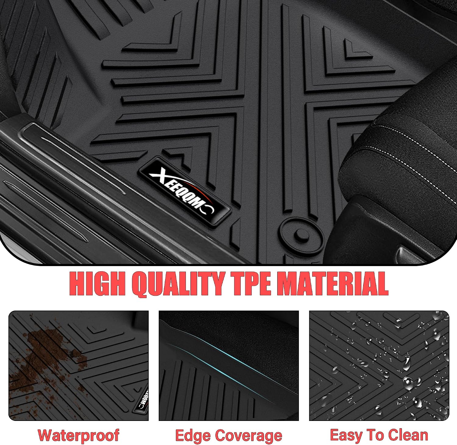 Floor Mats for 2021-2025 2026 Chevrolet/Chevy Suburban/GMC Yukon XL 7 Seats with Cargo Liner All Weather TPE Protection Floor Liners Full Set with Trunk Mat for Chevrolet Suburban Accessories