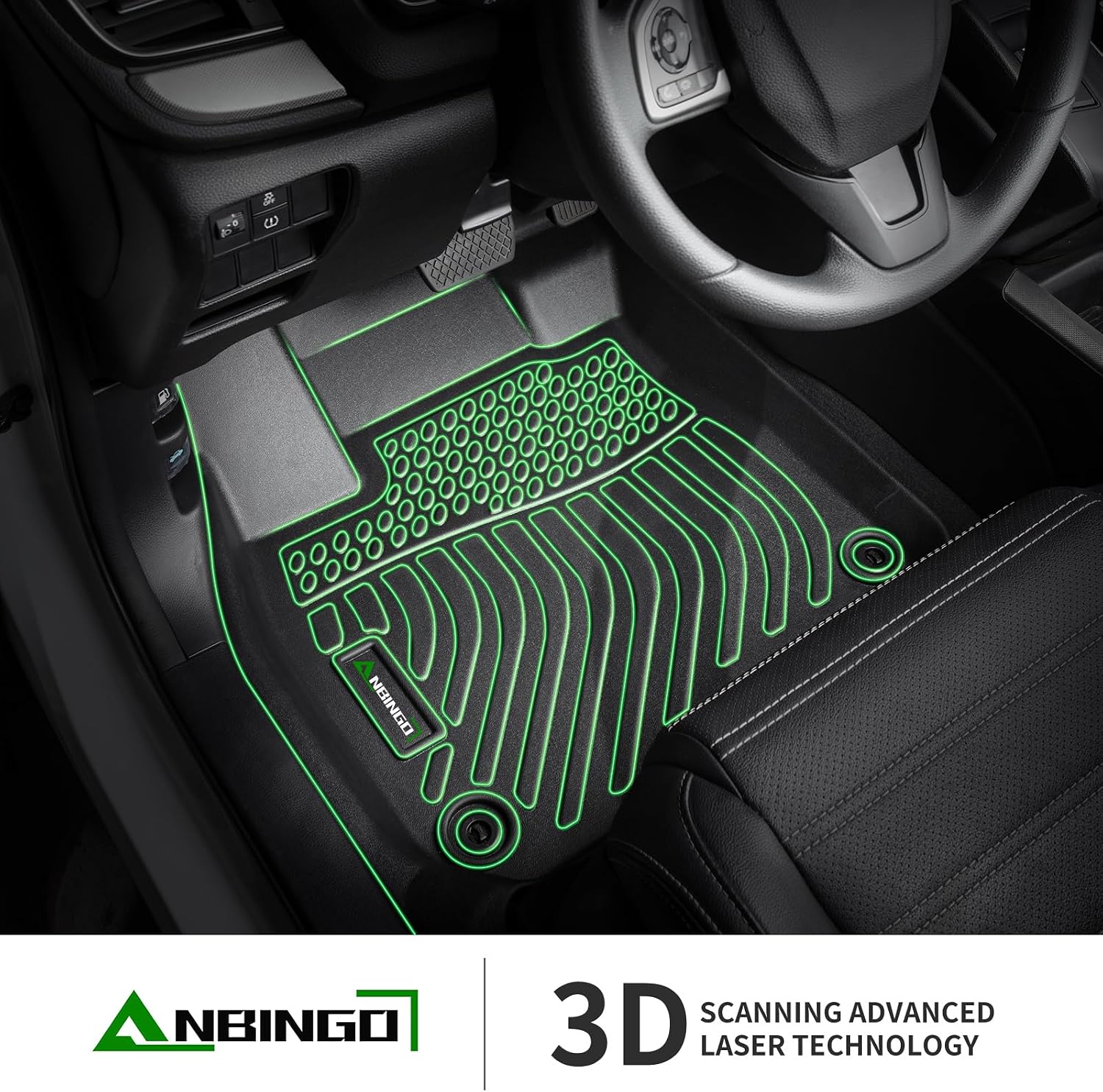 ANBINGO®Floor Mats Fit for Chevy Suburban & GMC Yukon XL (with 2nd Row Bench Seat) 2015-2020 All Weather Rugs for Chevy Suburban TPE Car Mats for GMC Yukon XL Rubber Trunk Carpet for Suburban