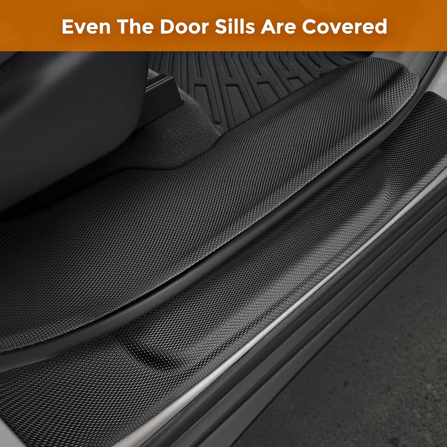 Floor Mat for Jeep Grand Cherokee L: Rubber Custom Fit Front Rear Backrest Cargo Mat Door Spill Set - All Weather Car Accessories for 6-Passenger Without Center Console 2021 2022 2023 2024 2025 2026