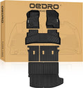 OEDRO Floor Mats for 2024 2025 2026 Chevy Trax/Buick Envista, Custom Fit TPE All Weather Trunk Mat with Backrest for Chevy Trax Accessories, Anti-Slip Back Seat Protector, Full Mat Set, Black